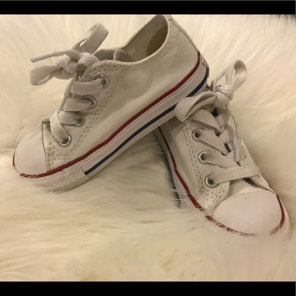 Toddler white converses